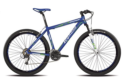 Bicicletas de montaña : Legnano Bicicleta 610 Val Gardena, rueda de 73, 7 cm, 21 velocidades, talla 52, azul (MTB con amortiguación frontal).