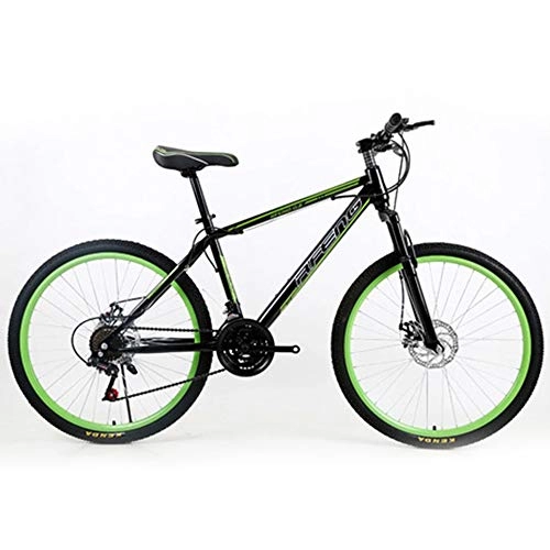 Bicicletas de montaña : LISI Aleacin de Aluminio 26 Pulgadas Bicicleta de montaña Freno de Disco v Freno Todoterreno Adultos Velocidad montaña Hombres y Mujeres Bicicleta, Green