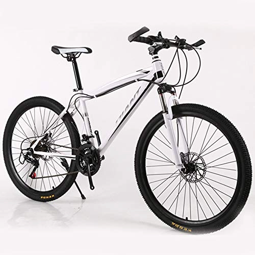 Bicicletas de montaña : LISI Bicicleta de montaña Velocidad Variable Bicicleta 26 Pulgadas Amortiguador de 21 velocidades Bicicleta de montaña Adultos Cuadro de Aluminio, White