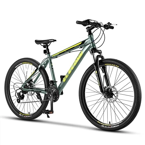 Bicicletas de montaña : LOEBKE 26 Inch Aluminum Mountain Bike, 21 Speed Mountain Bicycle Dual Disc Brakes for Woman Men Adult Mens Womens
