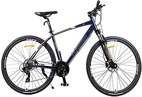 Bicicletas de montaña : lqgpsx MTB Women 26-Inch 27-Speed ​​Mountain Road Vehicles, Double Disc Aluminium Hard Tail Mountain Bike, El Asiento se Puede Ajustar (Color:Azul) (Color:Gris)