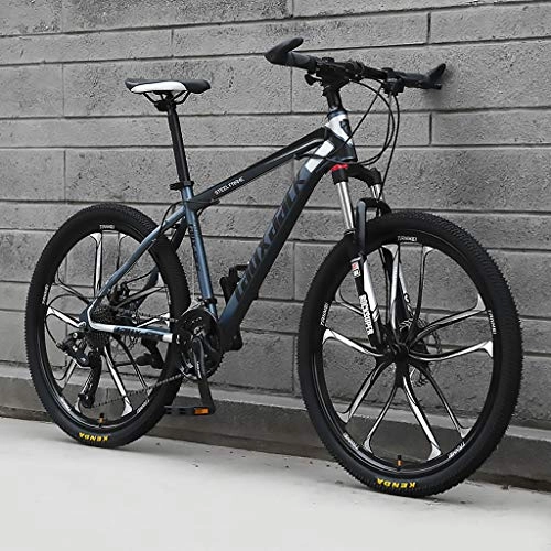 Bicicletas de montaña : LWZ Bicicleta de montaña de 26 Pulgadas Bicicletas MTB 24 velocidades Freno de Disco Dual Bicicleta de Ejercicio de Acero de Alto Carbono Bicicleta de Carretera Estudiante Adulto