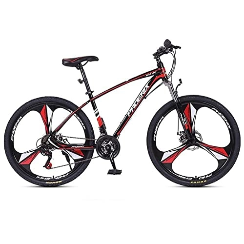 Bicicletas de montaña : LZZB Bicicleta de montaña Bicicleta de 24 velocidades Ruedas de 27, 5 Pulgadas Bicicleta de Freno de Disco Doble para Adultos Hombres Mujeres (Tamaño: 24 velocidades, Color: Azul) / Rojo / 27 Velo