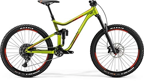 Bicicletas de montaña : Merida One-Sixty 600 Fully - Bicicleta de montaña, 27, 5 pulgadas, color verde y rojo, altura de bastidor de 47 cm