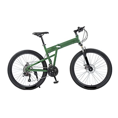 Bicicletas de montaña : MH-LAMP Bicicleta Montaa, Bicicleta 26 Pulgadas, Bikes 27 Velocidades, Bicicleta Plegable, Doble Freno Disco, Estructura de Acero con Alto Contenido de Carbono