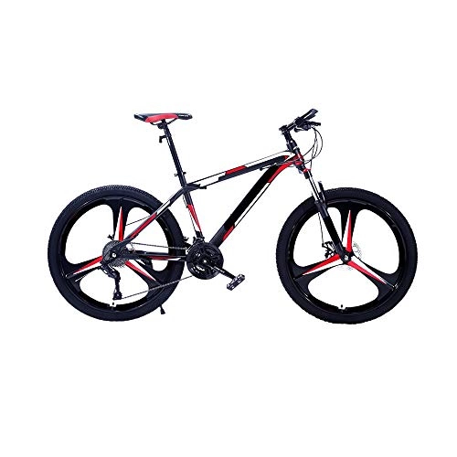 Bicicletas de montaña : MH-LAMP Bikes Bicicleta Montaa Doble Freno Disco, Bicicleta 26 Pulgadas, MTB 24 Velocidades, Guardabarros MTB, Horquilla MTB Suspension, Marco de Acero de Alto Carbono