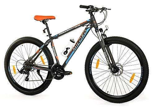 Bicicletas de montaña : Milord. Bicicleta de montaña MTB Trekking, 21 velocidades - Negro Naranja - Rueda de 29