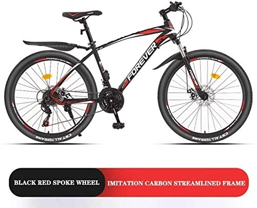 Bicicletas de montaña : MJY Bicicleta 26 pulgadas, bicicleta de montaña, velocidad 21 / 24 / 27 / 30, guardabarros delantero y trasero, sistema de doble freno de disco, bicicleta con radios 7-2, 24