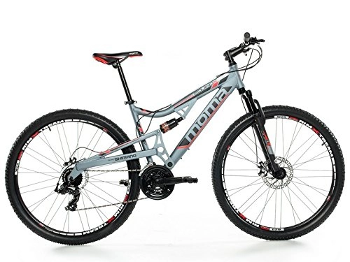 Bicicletas de montaña : Moma Bikes Bicicleta Montaña EQX 29"Alu, SHIMANO 24V, Doble Freno Disco, Doble Susp. (Varias Tallas)