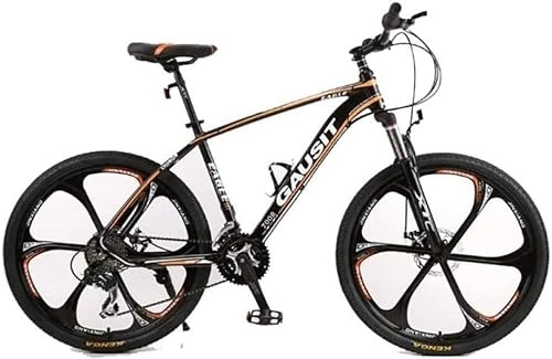 Bicicletas de montaña : Mountain Bike, Bicicleta de montaña Bicicleta de montaña rígida Unisex 24 / 27 / 30 Velocidades 26 Pulgadas Ruedas de 6 radios Cuadro de Aluminio Bicicleta con Frenos de Disco y horqui