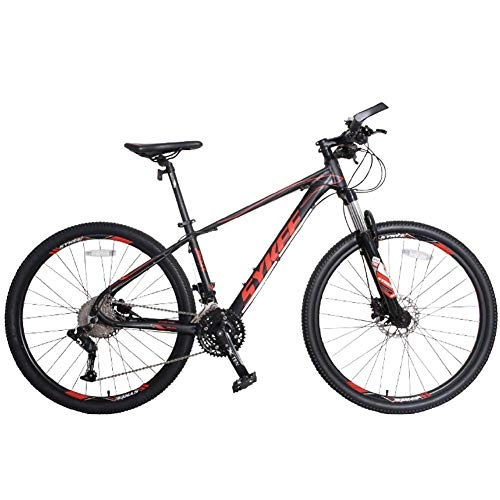 Bicicletas de montaña : Mountain Bike de 30 velocidades - Rodado 27, 5 pulgadas - Bicicleta para adultos - Marco de aleación de aluminio con suspensión delantera - Mountain Bike color rojo