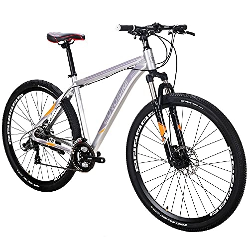 Bicicletas de montaña : Mountain Bike Mens 29" Wheel 19" XL Frame para hombres y mujeres (plata)