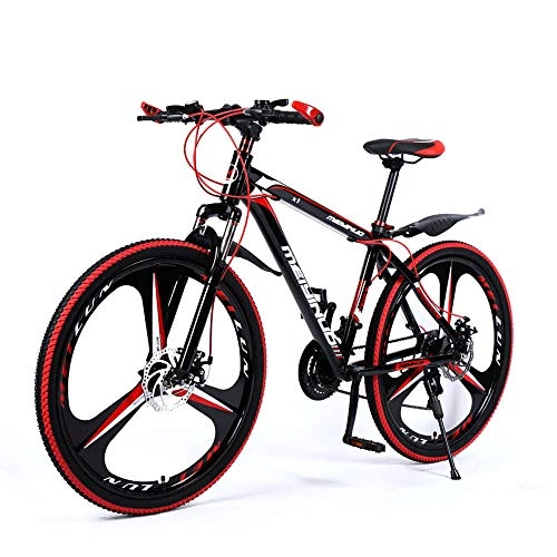 Bicicletas de montaña : MRQXDP Bicicletas de montaña Ligeras de 27 velocidades, MTB, suspensión de Horquilla, Bicicleta para Mujeres / Hombres, jóvenes y Adultos, Bicicletas de aleación más Fuertes 26 Pulgadas-Rojo