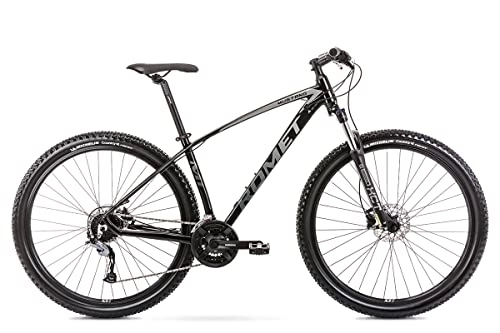 Bicicletas de montaña : MTB Mountain Bike Romet Aluminio shimano Bicicleta de montaña mustang M1 LTD (L, gris / negro)