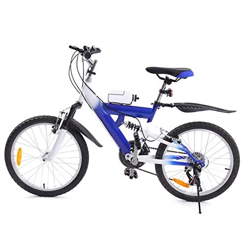 Bicicletas de montaña : MuGuang Bicicleta de Montaña 20 Pulgadas Bicicleta Infantil 21 Speed Come with 500cc Kettle para Niños de 7 a 12 Años(Azul)