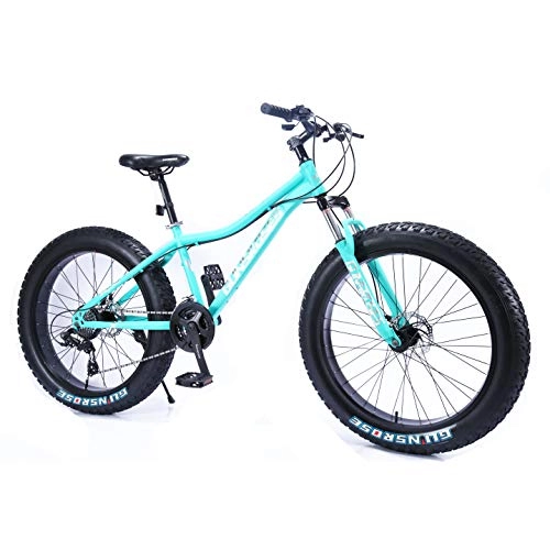 Bicicletas de montaña : MYTNN Fatbike - Bicicleta de montaña, 26 Pulgadas, 21 Marchas de Shimano, neumático Grueso, Altura de Cuadro: 47 cm - Azul