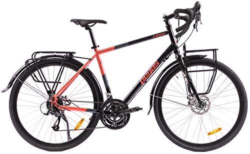 Bicicletas de montaña : P-Bike - Bicicleta de Trekking y Trekking para Hombre, 24 velocidades, 28 Pulgadas, con Cargador USB, Color Negro, tamao L(20 Zoll), tamao de Rueda 28.00
