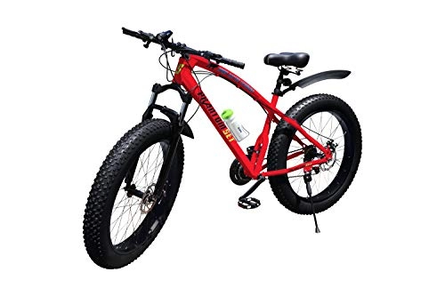 Bicicletas de montaña : Phantom Set Fat Bike 26 Pulgadas 21 velocidades Shimano Fat Mountain Bike, Rojo, L