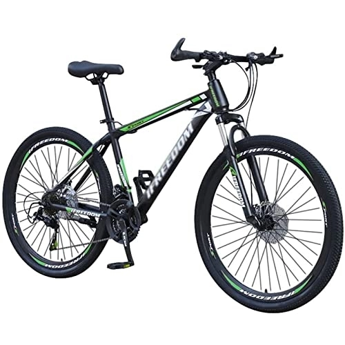 Bicicletas de montaña : QCLU Bicicleta de montaña de 26 Pulgadas, Frenos de Disco Hardtail MTB, Trekking Bike Men Bike Girls Bike, Bicicleta de montaña de suspensión Completa, 30 velocidades (Color : Green)