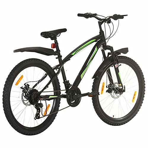 Bicicletas de montaña : Qnotici Bicicleta de montaña 26 Pulgadas Ruedas Tren de transmisión de 21 velocidades, Altura del Cuadro 36 cm, Negro