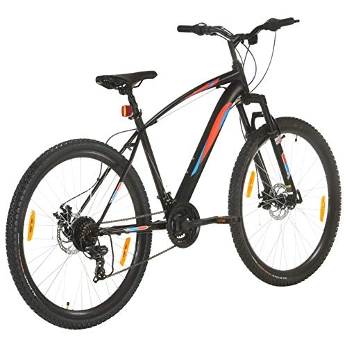 Bicicletas de montaña : Qnotici Bicicleta de montaña 29 Pulgadas Ruedas Tren de transmisión de 21 velocidades, Altura del Cuadro 48 cm, Negro