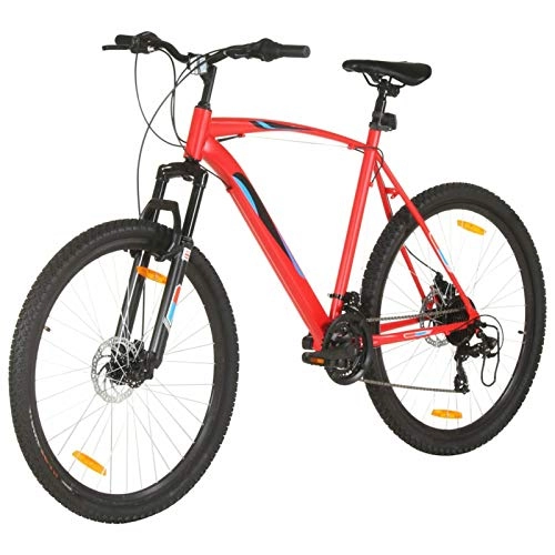 Bicicletas de montaña : Qnotici Bicicleta de montaña 29 Pulgadas Ruedas Tren de transmisión de 21 velocidades, Altura del Cuadro 53 cm, Rojo