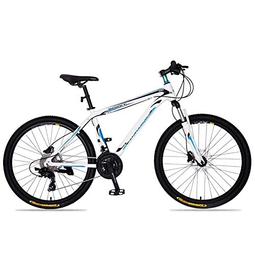 Bicicletas de montaña : Relaxbx 30-Speed ​​Outdoor Mountain Racing Bicycles Bicicletas para Hombres y Mujeres Blancas
