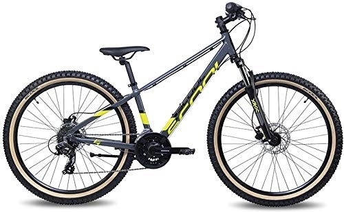 Bicicletas de montaña : S'Cool Xroc Disc 26R 24S - Bicicleta de montaña para niños (40 cm), color gris y amarillo