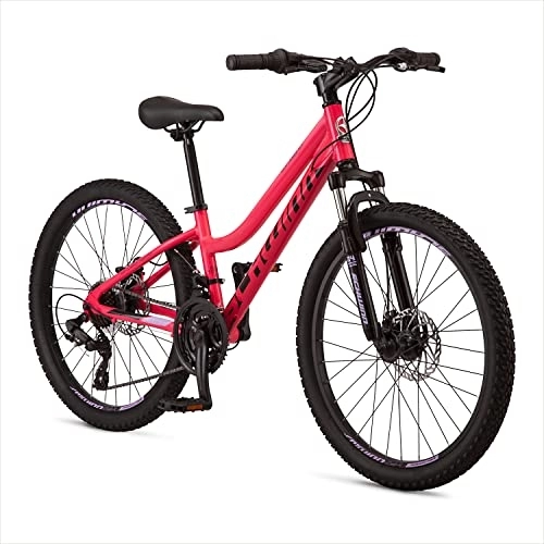 Bicicletas de montaña : Schwinn Madera Alta Bicicleta de montaña, Niñas, Coral / Lluvia Tropical, 24-Inch Wheels
