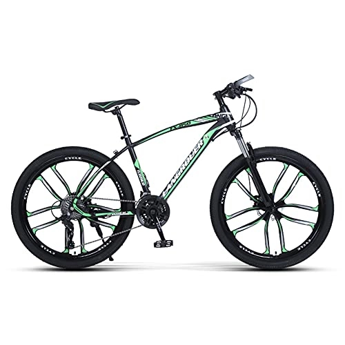 Bicicletas de montaña : SHANJ Bicicleta de Montaña para Hombres Adultos de 26 Pulgadas, 21 Velocidades, Freno de Disco, Bicicletas de Carretera, Horquilla de Suspensión, Bicicleta de Carreras