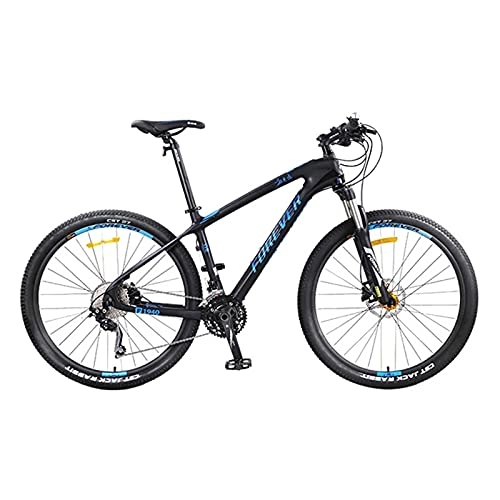 Bicicletas de montaña : SHUI Bicicleta De Montaña, 27, 5 Pulgadas 27 Velocidades Bicicleta De Carretera para Adultos Marco De Fibra De Carbono Freno De Disco De Aceite Velocidad Variable MTB Homb Blue
