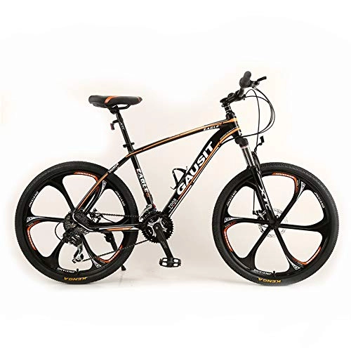 Bicicletas de montaña : SIER Bicicleta de montaña con aleacin de Aluminio de 26 Pulgadas y 30 velocidades Velocidad Variable Todoterreno impactante Rueda de Seis Cuchillos, Orange