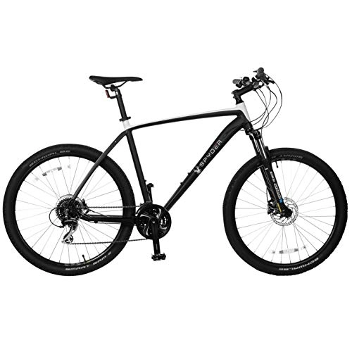 Bicicletas de montaña : Spyder Rogue 1.0 Hardtail - Marco de Bicicleta de montaña para Hombre, Color Blanco y Negro, tamao 650Wh / 22Fr