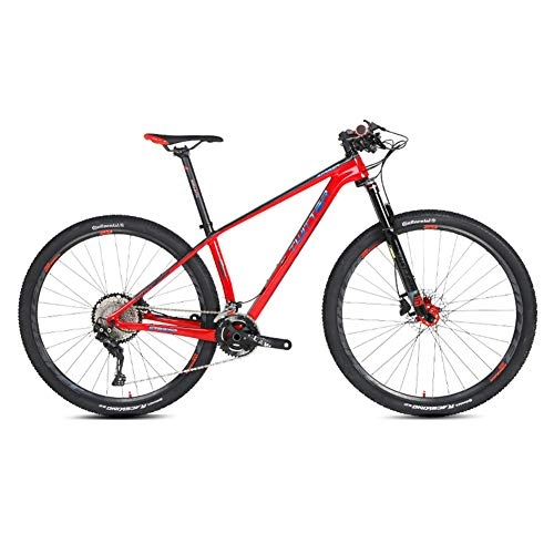 Bicicletas de montaña : STRIKERpro Carbono Bicicleta de montaña de Fibra 22 / 33 Velocidad a Hombres y Mujeres de Freno de Disco de Aceite Fuera de Carretera Bicicleta de montaña la Competencia / Rojo, 22speed, 29×17