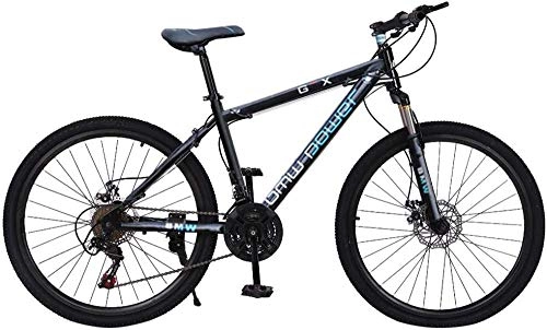 Bicicletas de montaña : SYCY Bicicleta de montaña Completa de Aluminio Junior de 26 Pulgadas Bicicleta de montaña de Piedra de 21 velocidades-Azul