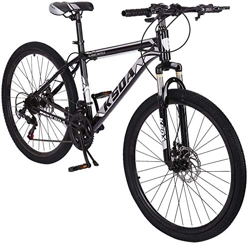 Bicicletas de montaña : SYCY Bicicleta de montaña de 26 Pulgadas y 21 velocidades Bicicleta de montaña de Acero al Carbono Completo Bicicletas de Carretera de suspensión Completa con Frenos de Disco Bicicleta