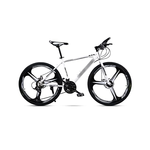 Bicicletas de montaña : TABKER Bicicleta de carretera bicicleta de montaña adultos hombres y mujeres amortiguador de velocidad de una sola rueda carreras freno de disco todoterreno estudiantes (Color: blanco)