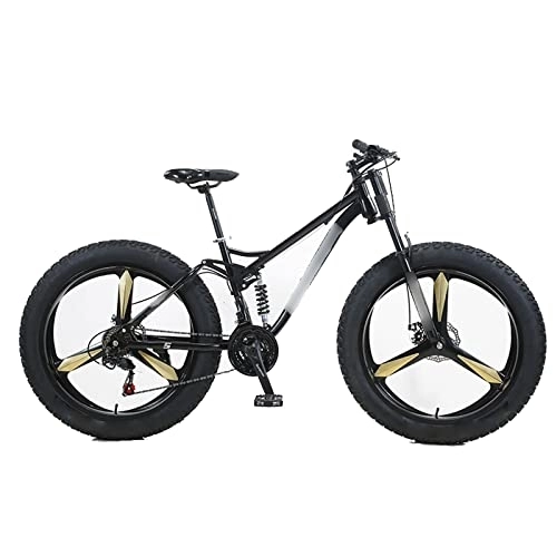 Bicicletas de montaña : TABKER Bicicleta de montaña Bicicleta de grava Bicicletas Estudiante Velocidad Variable Playa Moto de Nieve Neumáticos anchos Neumáticos Grasos (Color: Schwarz)
