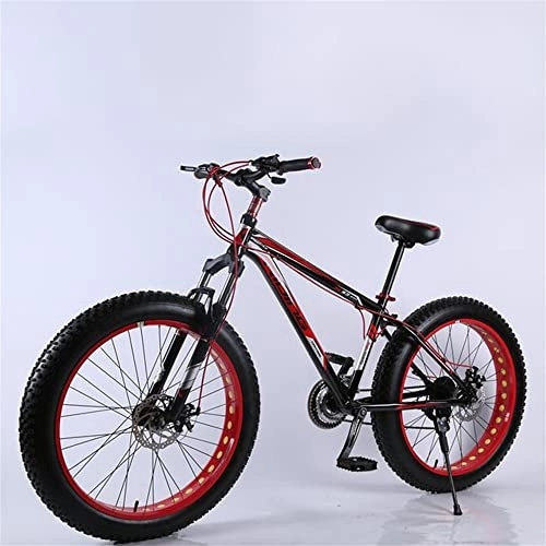 Bicicletas de montaña : TAURU Bicicleta de montaña para adultos de 26 pulgadas, bicicleta de nieve, bicicleta de montaña, marco de aluminio / freno de disco dual (rojo1)