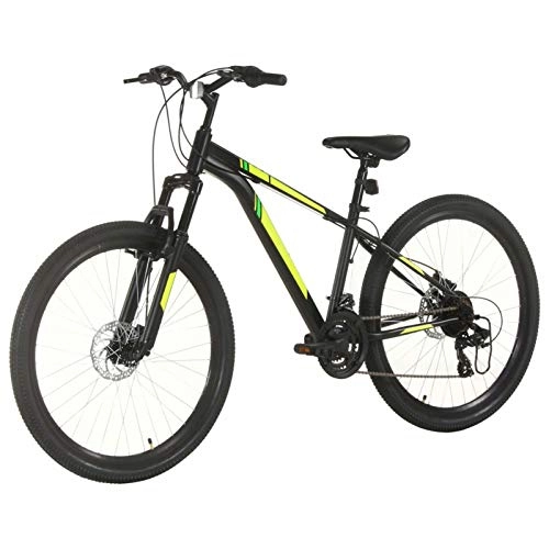 Bicicletas de montaña : Tidyard Bicicleta de Montaña 21 Velocidades 27, 5 Pulgadas Rueda 38cm Bicicleta Montaña para Adulto Negro