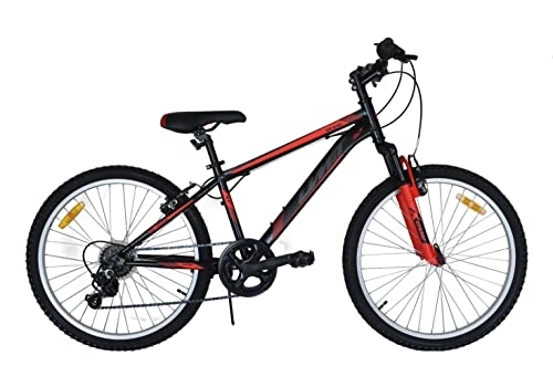 Bicicletas de montaña : Umit XR Bicicleta, Juventud Unisex, Negro-Roja, 24
