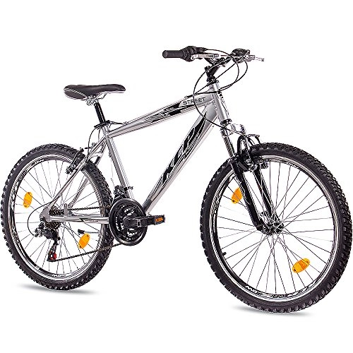 Bicicletas de montaña : Unbekannt '24KCP juvenil bicicleta bicicleta infantil Mountain Bike Street aluminio Chrome 18marchas61, 0cm (24pulgadas)