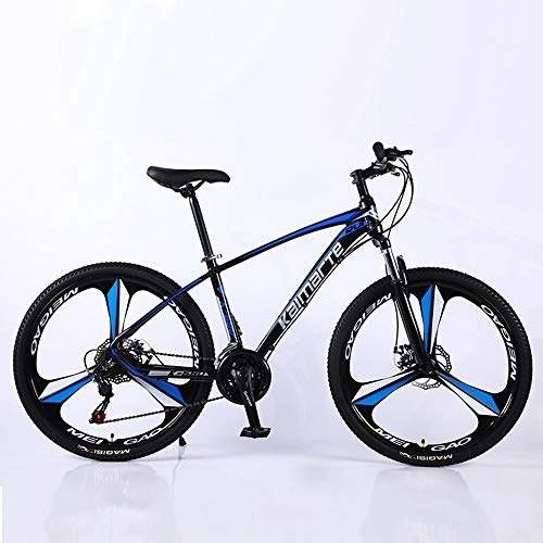 Bicicletas de montaña : VANYA Bicicleta de montaña 27 Velocidad de aleación de Aluminio 24 / 26 Pulgadas Frenos de Doble Disco de Peso Ligero para Adultos Fuera del Camino de la Bicicleta, Azul, 24inches