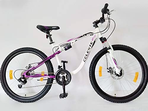 Bicicletas de montaña : VTT Bicicleta de montaña de 26 Pulgadas, con Doble Freno de Disco - 18 velocidades con Mango revolucionario, Rueda Libre y Cambio Shimano