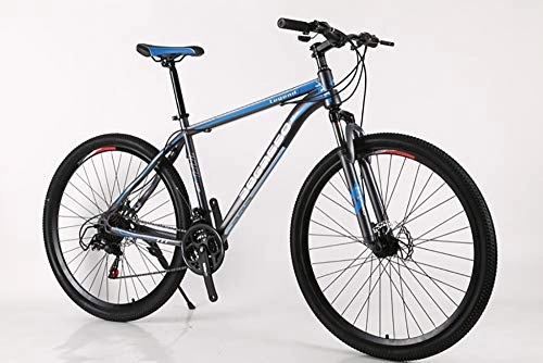 Bicicletas de montaña : WANG-L Bicicleta De Montaña De 29 Pulgadas X19 Pulgadas Hombres Adultos Mujeres Doble Freno De Disco Absorción De Choque Velocidad Variable Carretera MTB Niño Niña Bicicleta, Blue