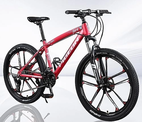 Bicicletas de montaña : WaTsky Bicicleta De Carretera para Deportes Al Aire Libre para Estudiantes, Bicicleta para Adultos, Bicicleta De Montaña De Velocidad Variable para Hombre A Campo Traviesa, D Pink, 26'' 21speed