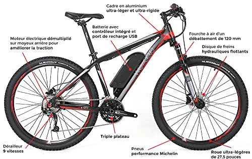 Bicicletas de montaña : WEMOOVE Sport wemoove Deporte Bicicleta con Asistencia Elctrica 17, 9kg, hasta 140Km de Autonoma.