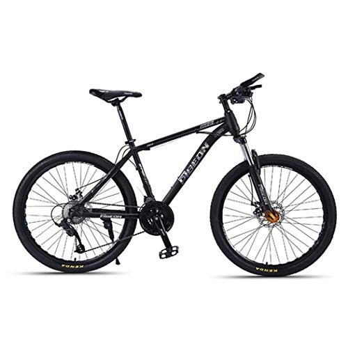 Bicicletas de montaña : WGYDREAM Bicicleta Montaña MTB MTB / Bicicletas, Marco De 26 Pulgadas De Acero Al Carbono, Suspensión Delantera De Doble Freno De Disco, Velocidad 24 Bicicleta de Montaña (Color : Black)