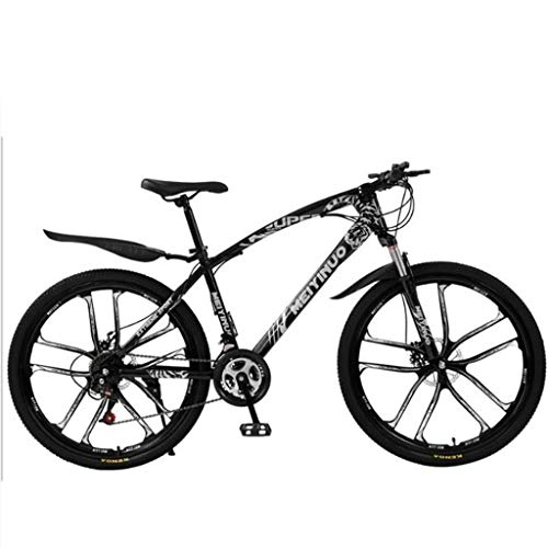 Bicicletas de montaña : WGYEREAM Bicicleta de Montaa, Bicicletas de montaña 26" amortiguadora de Golpes Barranco Bicicletas con suspensin de Doble Disco de Freno Delantero, 21 / 24 / 27 velocidades, chasis de Acero al Carbono