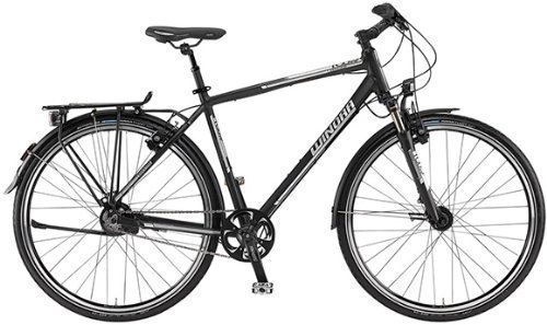 Bicicletas de montaña : Winora Labrador - Bicicleta de cross con cuadro alto (ruedas de 28"), color negro mate negro Talla:Rahmengröße 52